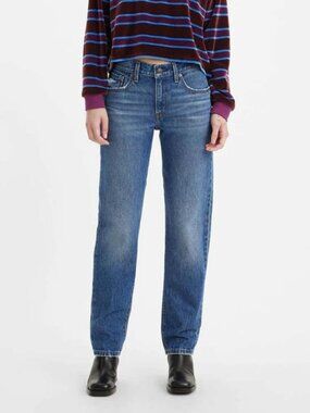 Levi's Middy Straight Jeans - Idle Time Dark Wash - Size 25W 31L